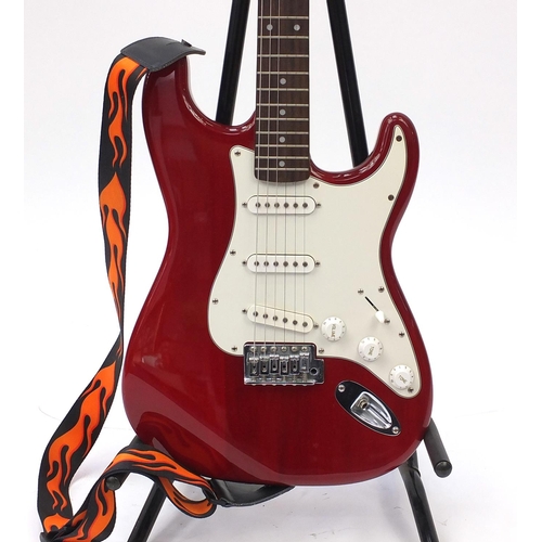 2078 - Ridgewood electric six string guitar, 99cm in length