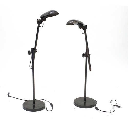2048 - Pair of French industrial design desk lamps
