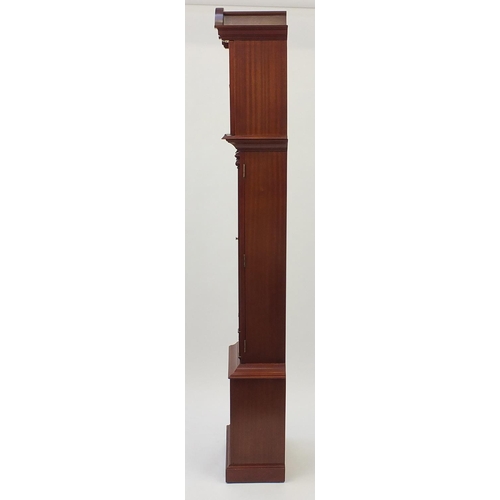 2024 - Mahogany Tempus Fugit long case  clock, the dial engraved James Stewart Armagh, 197cm high