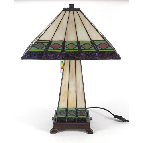 2051 - Tiffany design table lamp with shade, 58cm high (OPTION)