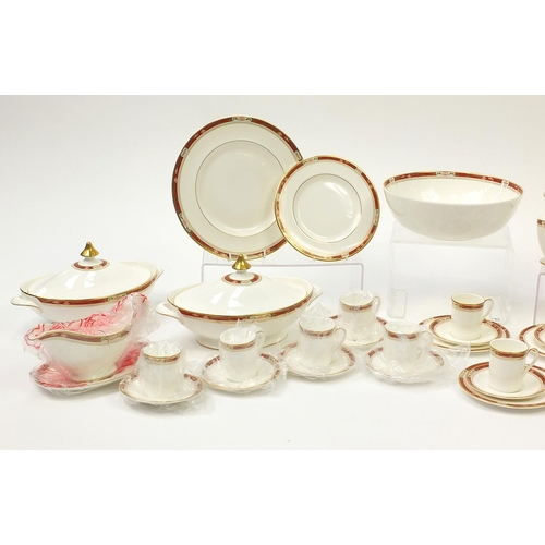 2196 - Royal Doulton Sandon dinner service including coffee pot and plates