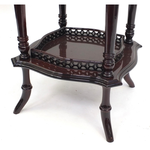 86 - Sorrento style centre table with under tier, 72cm high x 60cm in diameter