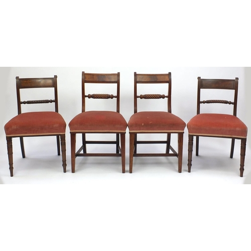 10 - Two pairs of Regency design mahogany occasional chairs