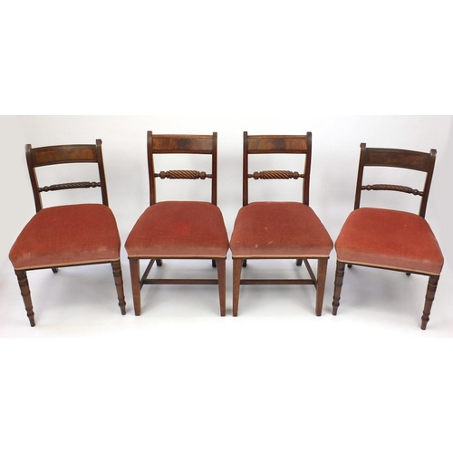 10 - Two pairs of Regency design mahogany occasional chairs