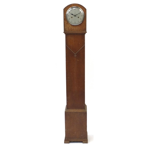 59 - Enfield oak Granddaughter clock, 133cm high