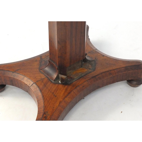 5 - Victorian satin wood folding card table, 73cm H x 91cm W