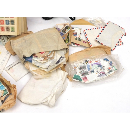 188 - Group of stamps, cameras and pair of Tasco binoculars