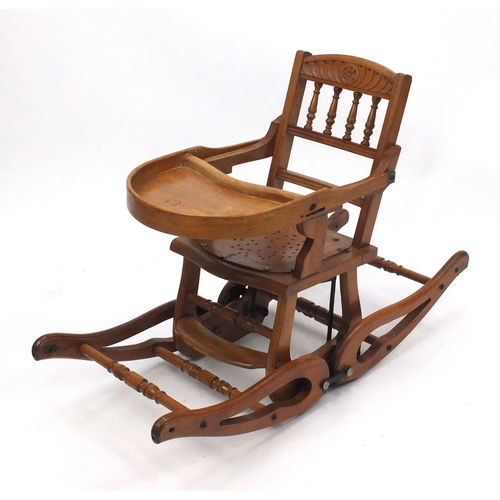 56 - Childs Metamorphic rocking chair/highchair