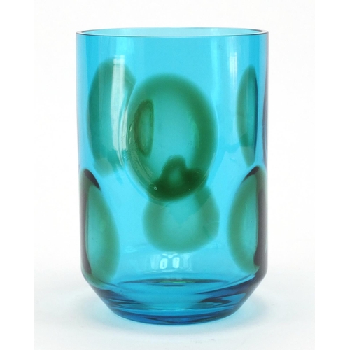 927 - Venini style blue glass vase in the style of Tapio Wirkkala, 19cm high