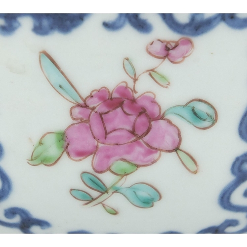 647 - Chinese porcelain mandarin bowl, hand painted in the famille rose palette with panels of figures and... 