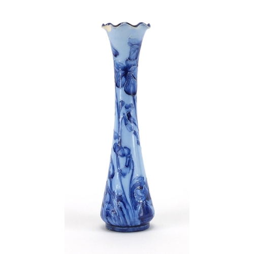 951 - Moorcroft pottery florian ware vase with blue floral decoration, painted and factory marks to the ba... 
