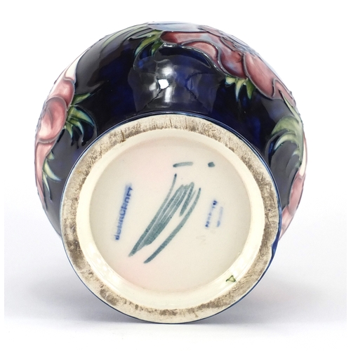 948 - Moorcroft Poppy pattern pottery vase, painted and impressed marks to the base, 14.5cm high