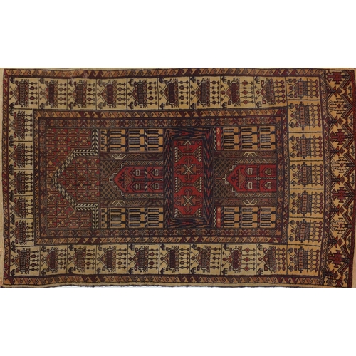 2042 - Rectangular Afghan Baluch prayer mat, 120cm x 75cm