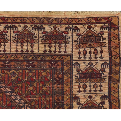 2042 - Rectangular Afghan Baluch prayer mat, 120cm x 75cm