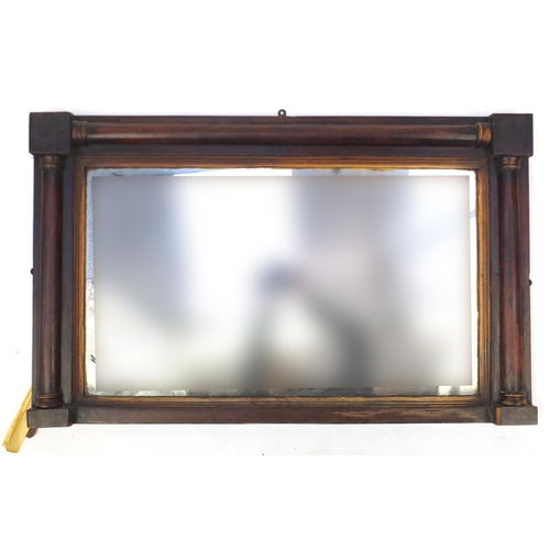 31 - Regency rosewood framed mirror, 93cm x 56cm