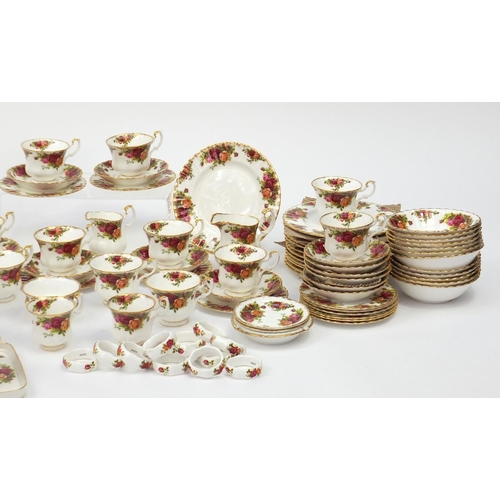 2063 - Royal Albert Old Country Roses dinner and teawares including dinner plates, cup and saucers etc