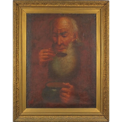 18 - Portrait of a Jewish man, 18th/19th century continental school, oil on canvas, mounted and framed, 6... 