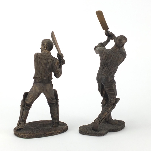 542 - Two Sherratt and Simpsons cricket figures, the largest 31cm high