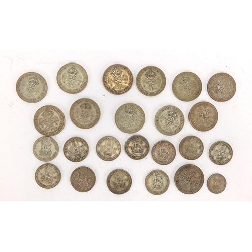 635 - British pre decimal pre 1947 coins, approximate weight 197.5g