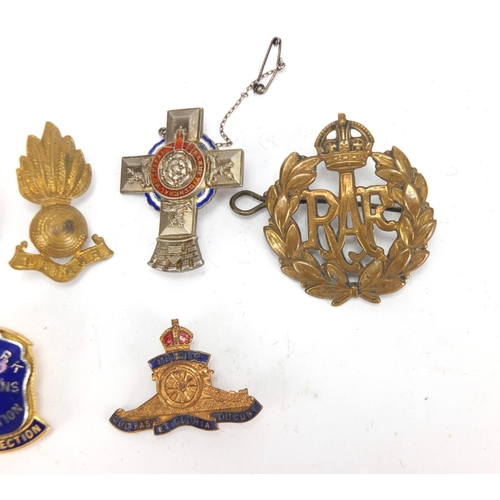 899 - Vintage buttons and badges including silver and enamel Barnet. General Hospital and Military example... 