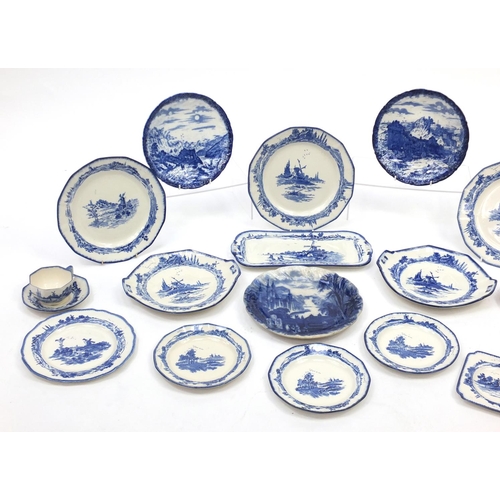 227 - Royal Doulton Norfolk patterned dinner and teaware including dinner plates and cups and saucers