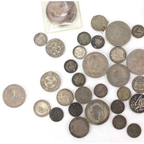 617 - Mostly British coins including pre decimal silver examples