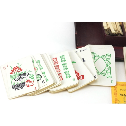 512 - Oriental Mahjong game with leather case