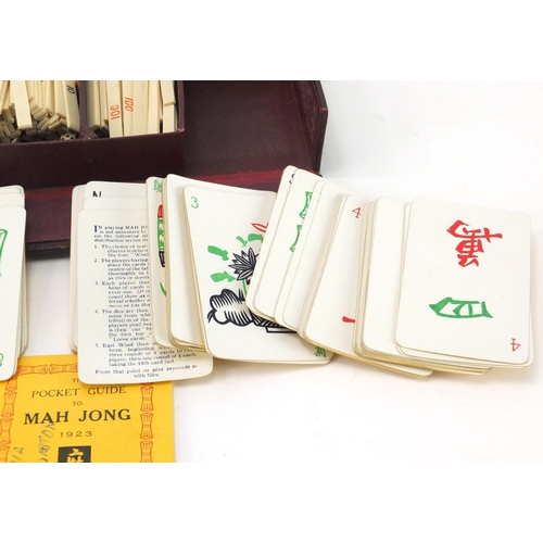 512 - Oriental Mahjong game with leather case