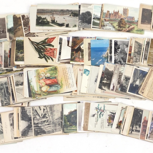 835 - Mostly topographical social history and greetings postcards, some photographic