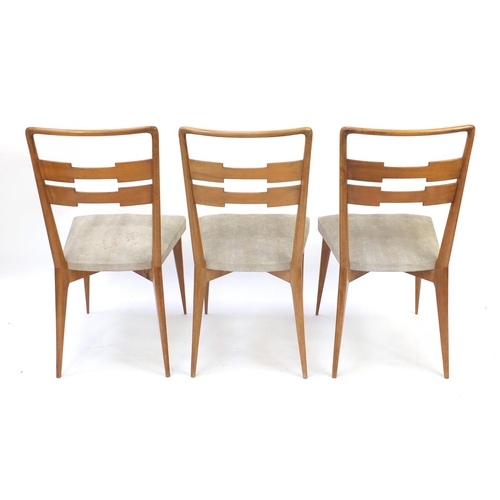 2022 - Set of six vintage dining chairs, each 89cm high