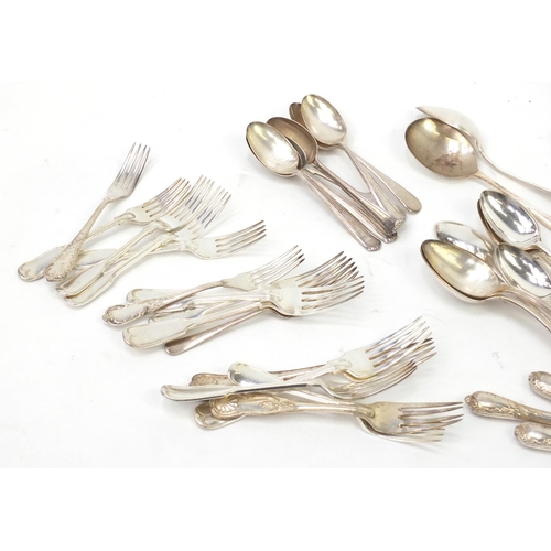 209 - Mostly silver plated cutlery