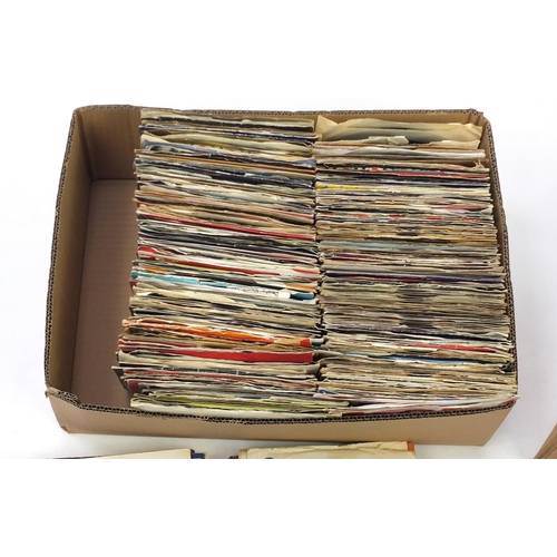 258 - Two boxes of singles including soundtracks and Bryan Adams