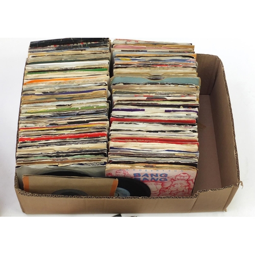 258 - Two boxes of singles including soundtracks and Bryan Adams