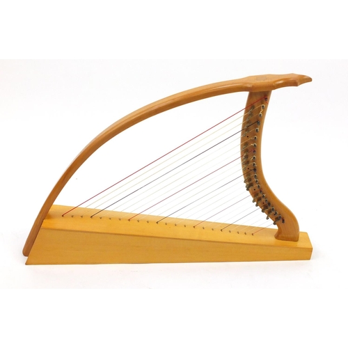 721 - Light wood harp, 70cm in length