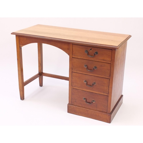 96 - Mahogany dressing table fitted with four drawers, 69cm H x 98cm W x 45cm D