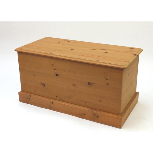56 - Pine blanket box, 48cm H x 95cm W x 48cm D