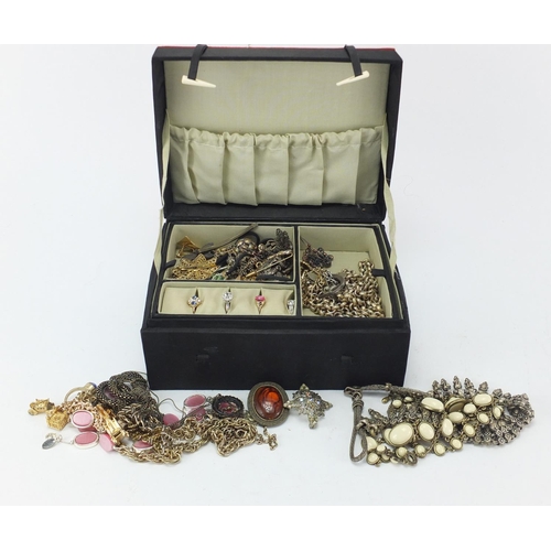 359 - Costume jewellery including necklaces, bracelets, brooches and rings