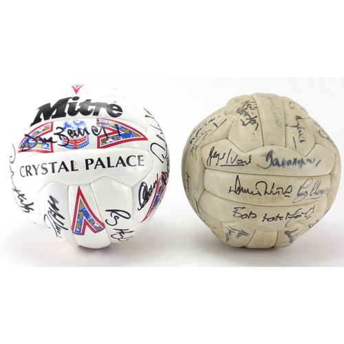 846 - Two autographed footballs, Liverpool, Everton and Crystal Palace
