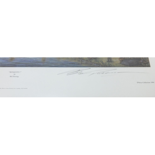 853 - Bill Perring - Pencil signed limited edition Military print, titled 'Mosquito', numbered 327/850, fr... 