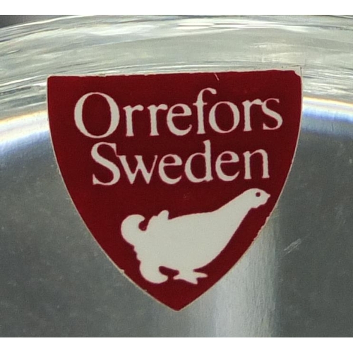 181 - Two Swedish glass bowls by Orrefors, the largest 16.5cm in diameter