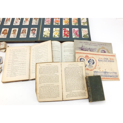 819 - Ephemera including cigarette cards and antique books