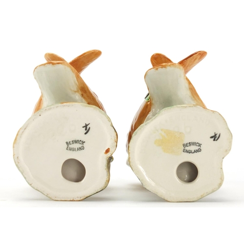 163 - Two Beswick barn owls, 11cm high