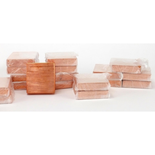 464 - Twenty five one pound copper bullion blocks