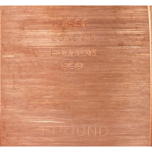 464 - Twenty five one pound copper bullion blocks