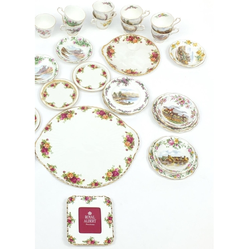 678 - Royal Albert china including Banks O'loch Lomon trio's