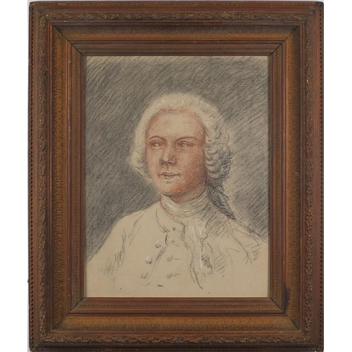 12 - After Thomas Gainsborough - Head and shoulders portrait of John Joshua Kirby, late 18th century colo... 