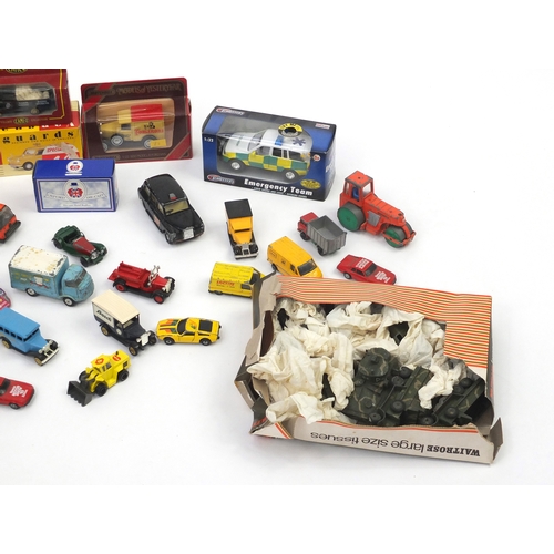 723 - Diecast vehicles including boxed models of Yesteryear, Dinky army trucks and Corgi examples