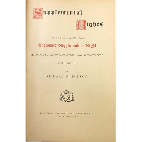 713 - Arabian Nights by Richard F Burton, sixteen hardback volumes, limited edition 856/1000, printed by t... 