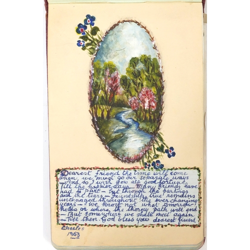 825 - Two albums of hand written poems and sketches, dated 1912 onwards