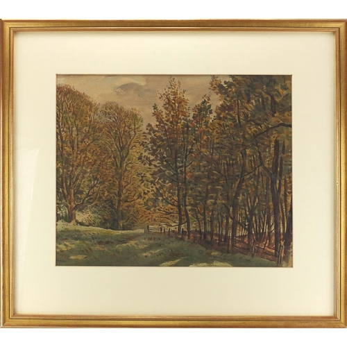 309 - ** WITHDRAWN FROM SALE ** William Warden RA - Trees on the marsh and trees in Breyfriars Park, two w... 